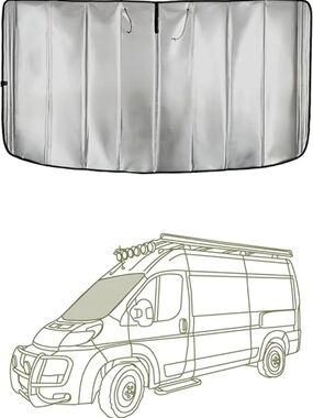 VANESSENTIALS INSULATED BLACKOUT FRONT WINDSHIELD COVER.